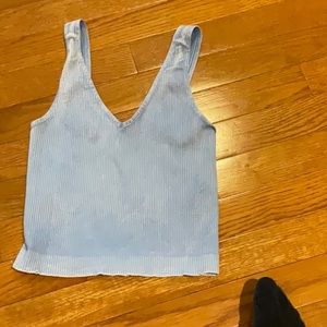 Nikibiki V-neck periwinkle crop tank top One size fits all